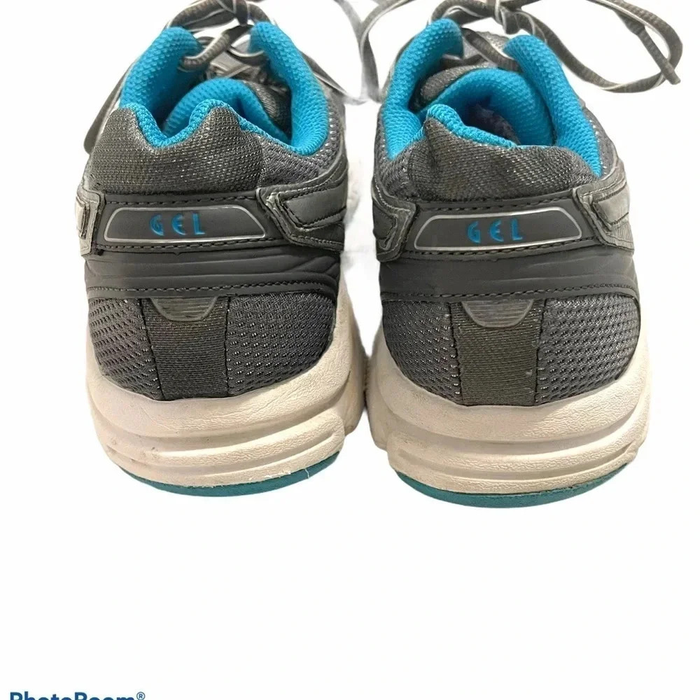 ASICS Grey Teal Gel Contend Sneakers Size 11 - Picture 5 of 8